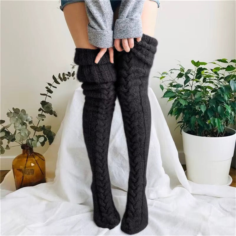 Cozy Over-Knee Thigh High Stockings – Warm & Stylish Winter Socks for Women