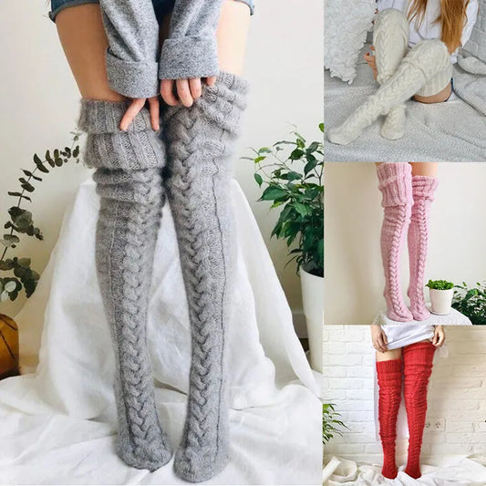 Cozy Over-Knee Thigh High Stockings – Warm & Stylish Winter Socks for Women