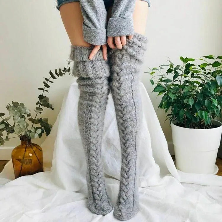 Cozy Over-Knee Thigh High Stockings – Warm & Stylish Winter Socks for Women